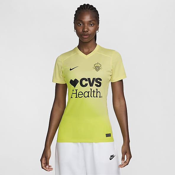 Womens Yellow Tops T Shirts. Nike